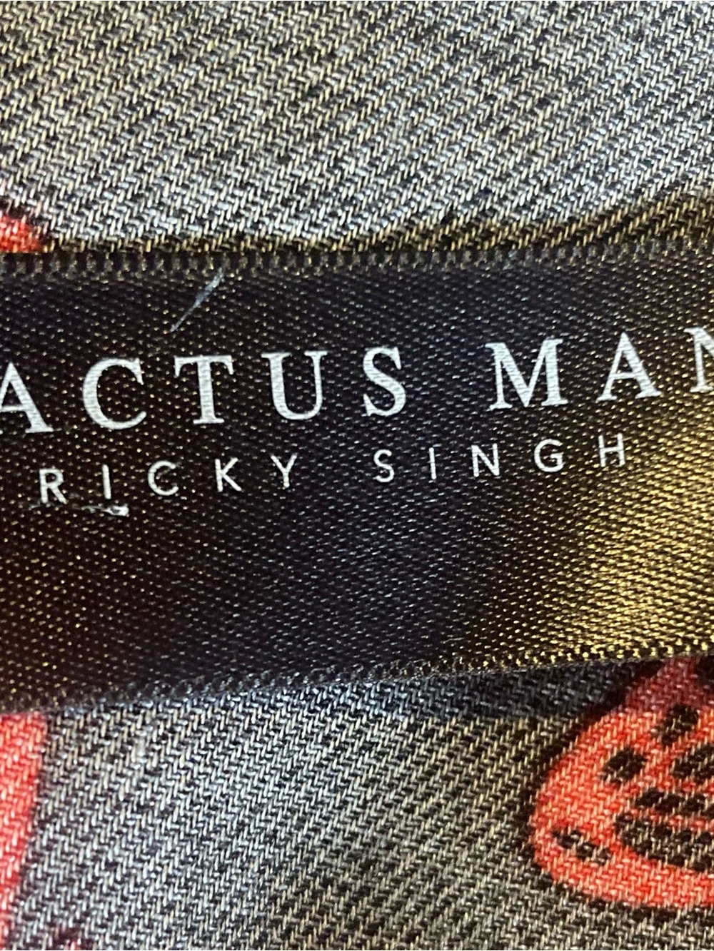Cactus Man Black and Red Butterfly Varsity Jacket - Picture 5 of 6